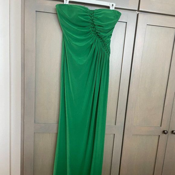 Green Strapless Formal Dress - Picture 1 of 7